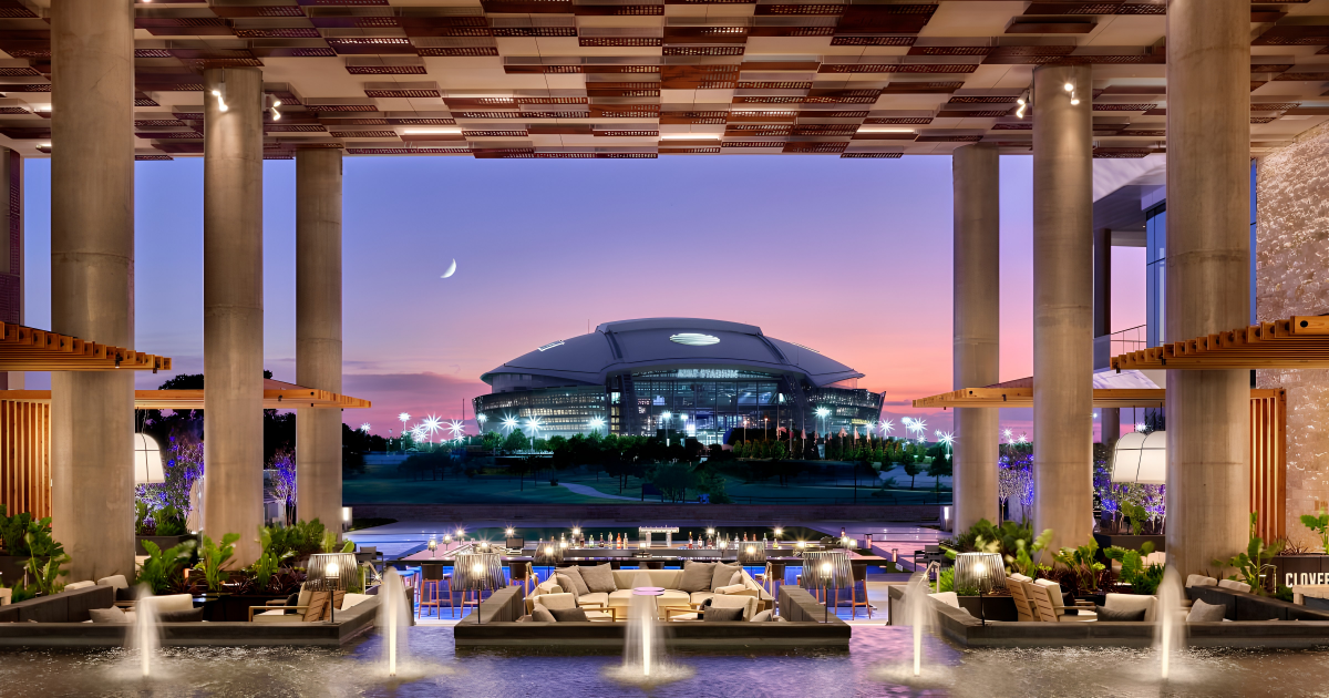 AT&T Stadium at sunset
